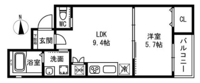 1階の間取り図