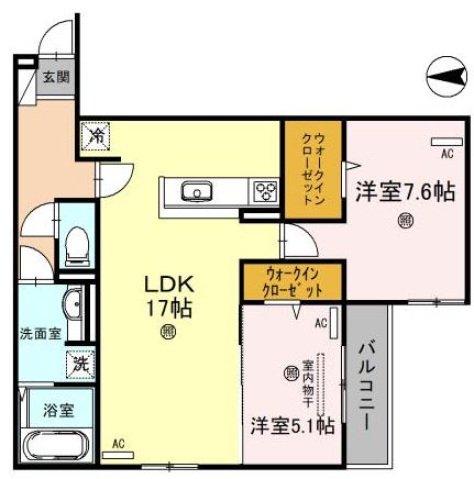 2階の間取り図