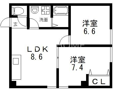 2階の間取り図