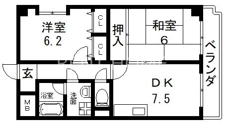 2階の間取り図
