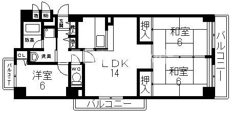 2階の間取り図