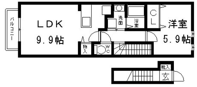 2階の間取り図
