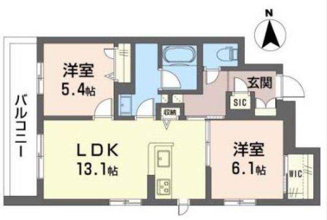 2階の間取り図