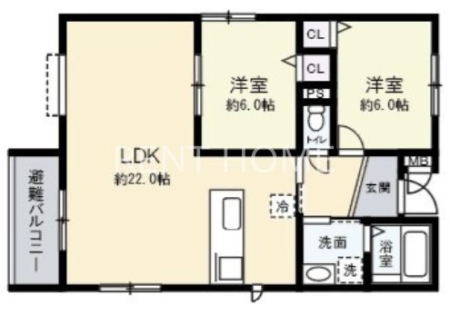 2階の間取り図