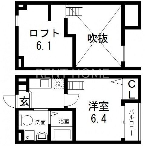 2階の間取り図