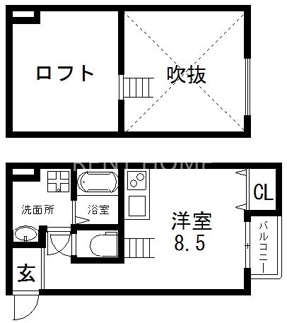 1階の間取り図