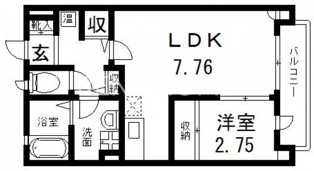 １階はバルコニーなし