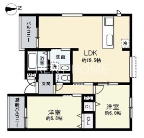 2階の間取り図