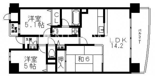 8階の間取り図