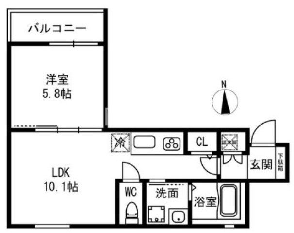1階の間取り図