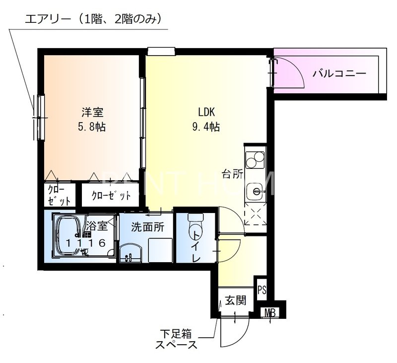 1階の間取り図
