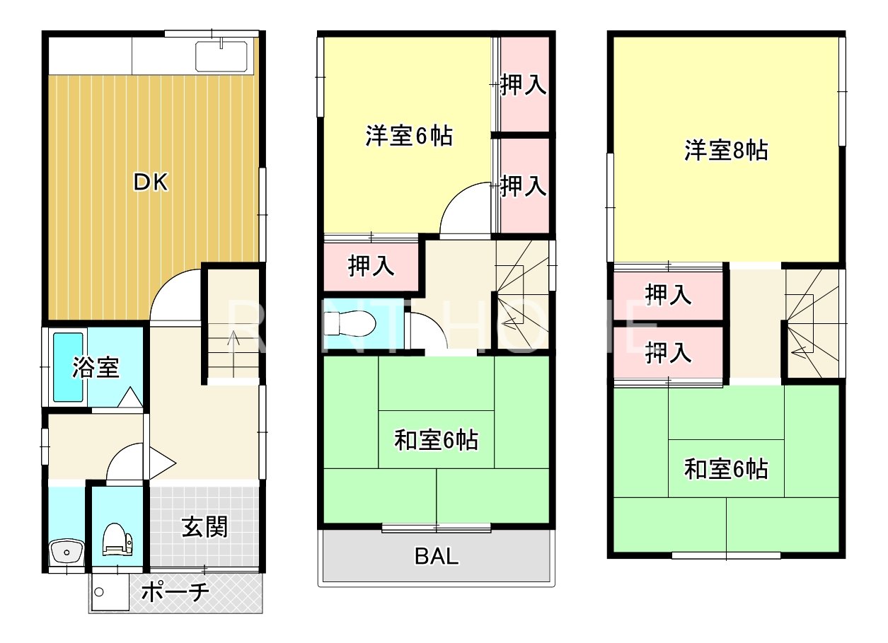 -階の間取り図