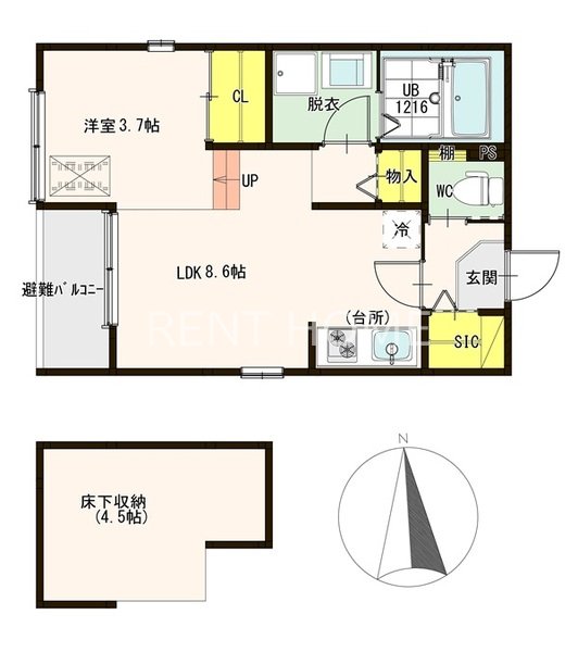 1階の間取り図
