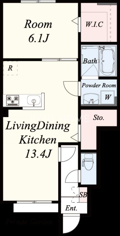 1階の間取り図