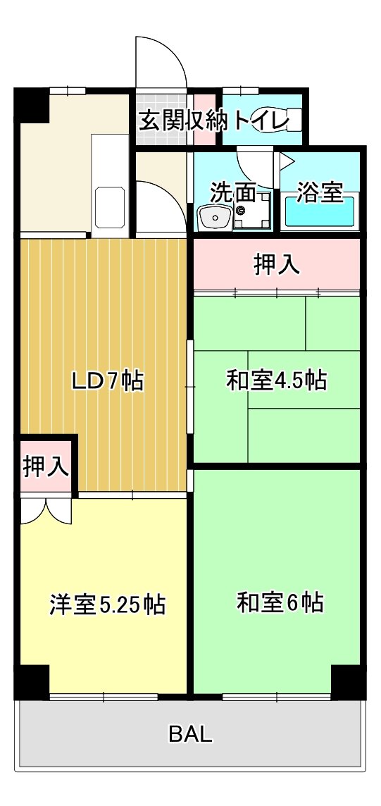 6階の間取り図