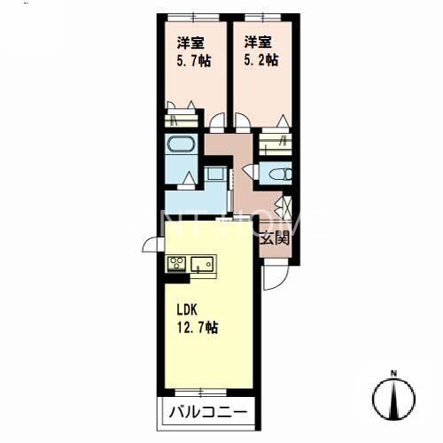2階の間取り図