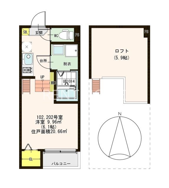1階の間取り図