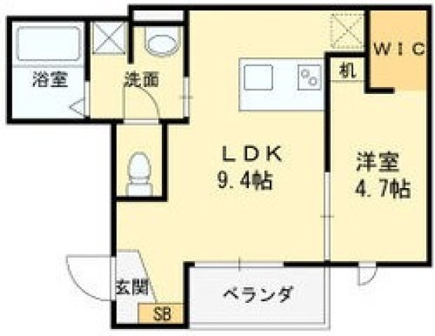 2階の間取り図