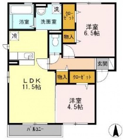 2階の間取り図