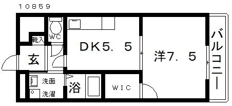 2階の間取り図