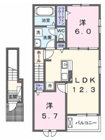 2階の間取り図