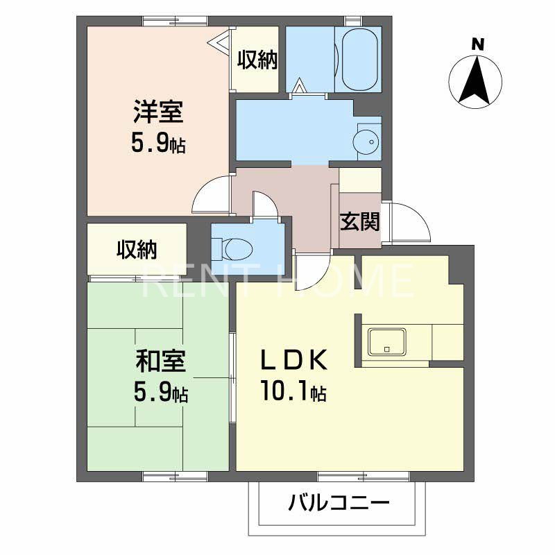 2階の間取り図