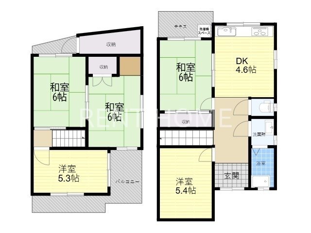 -階の間取り図