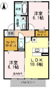 2階の間取り図