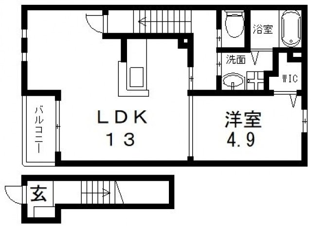 2階の間取り図