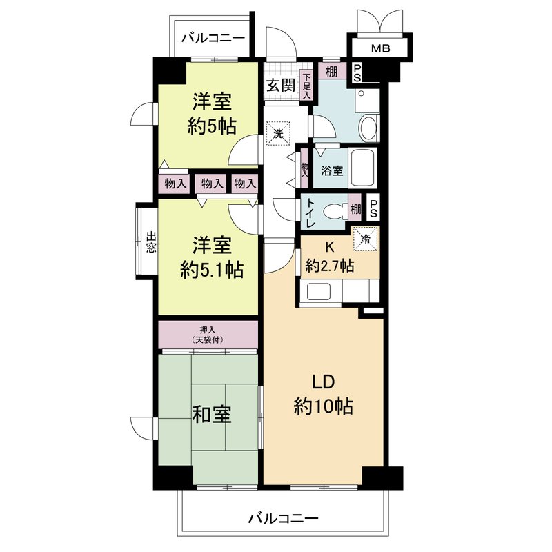 4階の間取り図