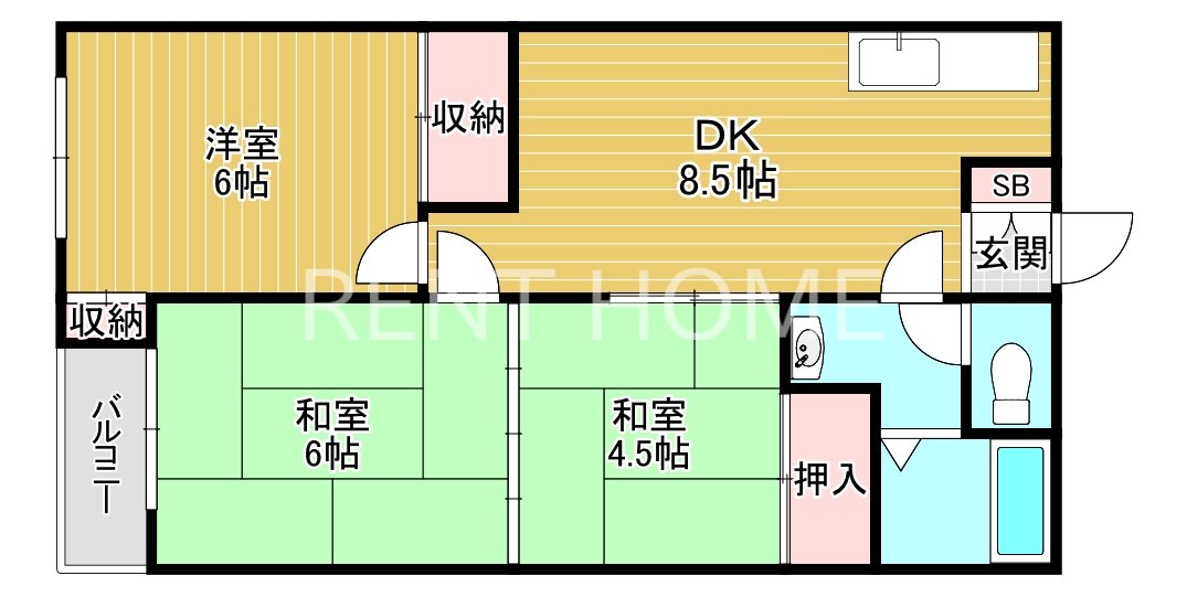 2階の間取り図