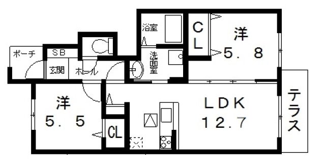 1階の間取り図