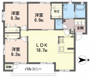 2階の間取り図