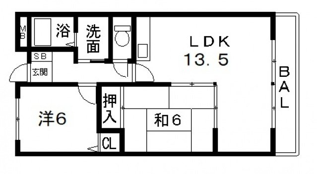 4階の間取り図