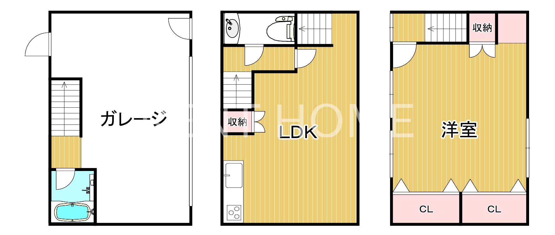 1階の間取り図