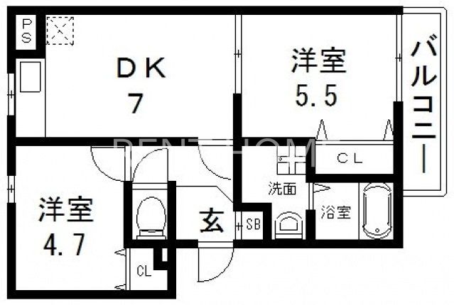 2階の間取り図