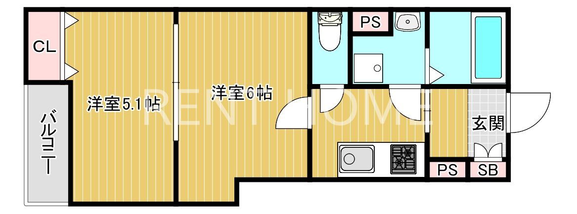 2階の間取り図