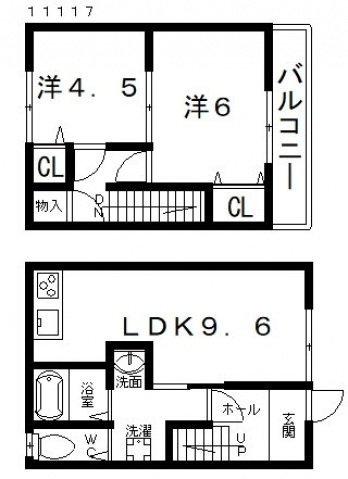 1階の間取り図