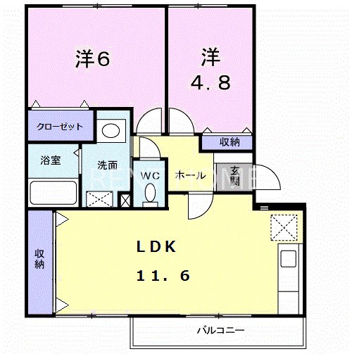 2階の間取り図