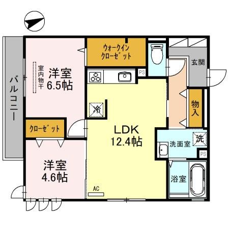 2階の間取り図