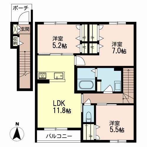 2階の間取り図