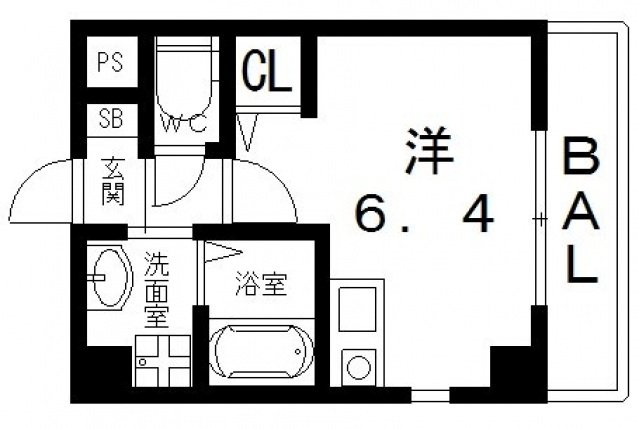 4階の間取り図