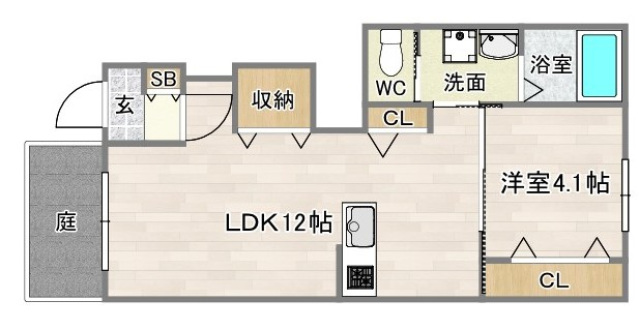1階の間取り図