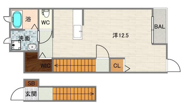2階の間取り図