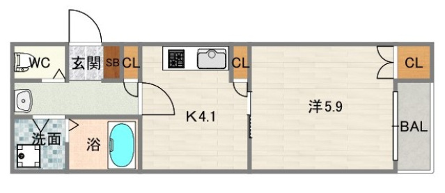 1階の間取り図