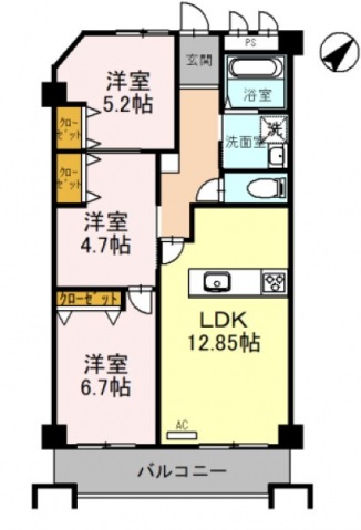 2階の間取り図