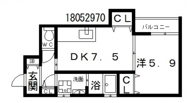 2階の間取り図