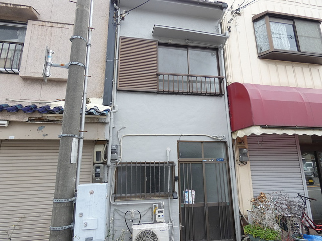 住道矢田連棟貸家の外観