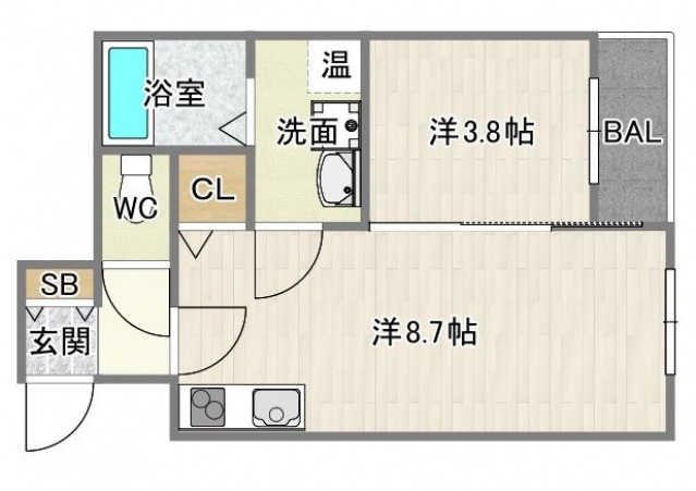 2階の間取り図