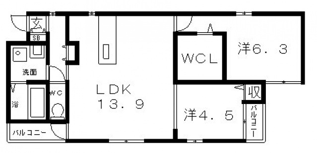 2階の間取り図